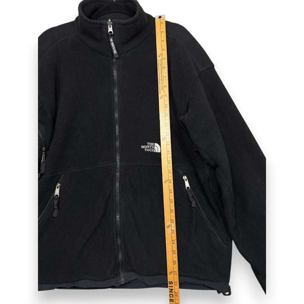 Vintage The North Face Fleece Jacket Mens L Black Denali‎ Union Jack Bullet USA